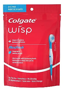 Colgate Mini escova portátil Wisp Max Fresh hortelã com 24 unidades