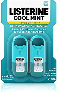 Listerine Pocketmist Cool Mint Para Carregar Na Bolsa/mochila com 2 unidades