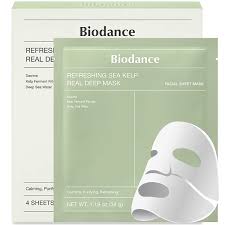 Máscara Facial Refrescante de Algas Marinhas Real Deep Biodance - UNIDADE