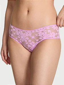 Calcinha Renda Rosa PINK Wink™ Cheeky Panty - Tamanho:XG