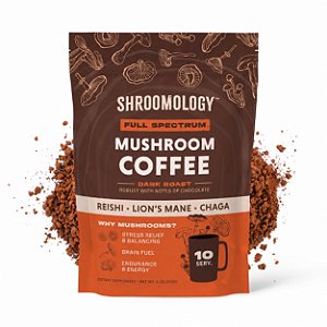 Café instantâneo 360 Nutrition com cogumelos Torra escura, sem adição de açúcar, 142 g