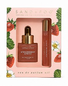 Conjunto de Óleo Perfumado Roll-on e Conta-gotas Strawberry Spritz- Sand Fog