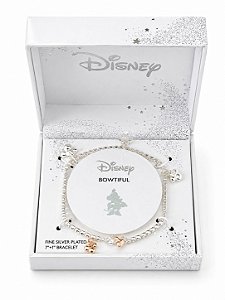 Pulseira Disney Bowtiful Minnie Mouse Banhada a Prata