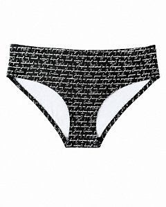 Calcinha Juicy Couture Sem costura monogramada Preta - Tam:G