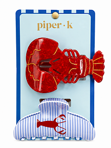 Kit de Presilhas de Cabelo Piper•K Lagosta - 2 unidades