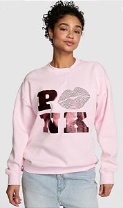 Moletom Campus Fleece™ Oversized Crew PINK by Victória's Secret - Tam: G