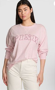 Camiseta de manga comprida Campus Cotton PINK by Victória's Secret - Tam: GG