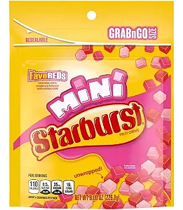 Starburst Mini Reds Fruit Chews – Bala Mastigável de Frutas 226,8g