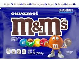 M&M's Caramel Chocolate Candies – Chocolate ao Leite com Recheio de Caramelo (256,6g)