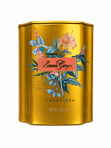 Chá Verde Lemon Ginger M&S – Lata Premium com 50 Sachês (100g)