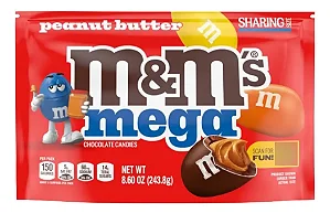 M&m's Mega Peanut Butter Chocolate Candy - 243,81G