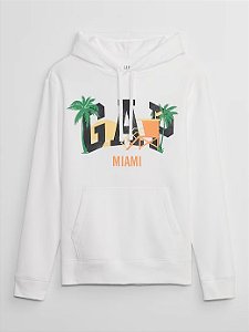 Moletom Gap City Logo Hoodie Branco - Tam: G