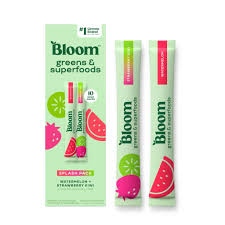 Sachês de Pó Bloom Nutrition Greens & Superfoods 2 sachês (Melancia, Morango com Kiwi)