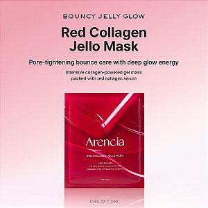 Máscara de Hidrogel ARENCIA Red com Colágeno Vermelho, Niacinamida e Peptídeos - UNIDADE