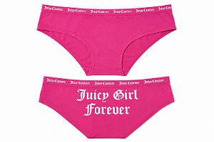 Calcinha Algodão com Costura Juicy Couture Rosa Pink - Tam:G