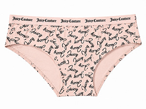 Calcinha Algodão com Costura Juicy Rosa Chá Monogramada - Tam:GG