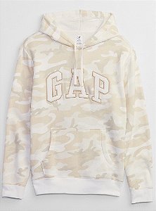Moletom com Capuz e Logo Gap Camuflado - Tam: G