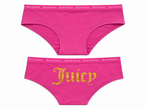 Calcinha Algodão com Costura Juicy Couture Rosa Pink JC - Tam:G