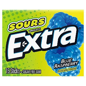 Extra Chiclete Sem Açúcar Sabor Framboesa Azul | 15 Sticks