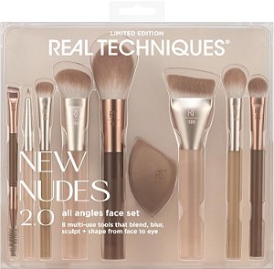 Real Techniques New Nudes 2.0 All Angles Face 9 peças