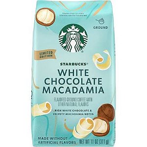 Starbucks White Chocolate Macadamia Nut, Flavored Ground Coffee, 100% Arabica, Limited Edition,