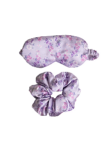 LoveShackFancy x Kit Goody Happy Thoughts (Máscara para Olhos + Scrunchie) – Estampa Hibiscus