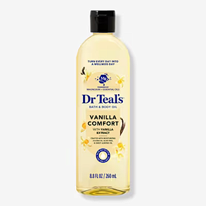 Óleo Hidratante para Banho e Corpo Dr Teal's Vanilla Comfort com Óleos Essenciais - 260 ml