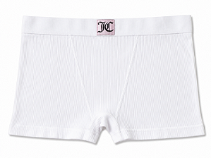 Calcinha Juicy Couture Elanca Toque de Algodão Boxy Branca - Tam:GG