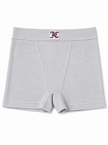 Calcinha Juicy Couture Elanca Toque de Algodão Boxy Cinza - Tam:GG