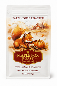 Café Farmhouse Roaster Pumpkin Pie – Seasonal Blend 100% Arábica 340g | Café Sabor Torta de Abóbora