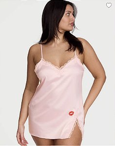 Camisola de cetim com acabamento em renda Tease Victória's Secret - Tam:GG