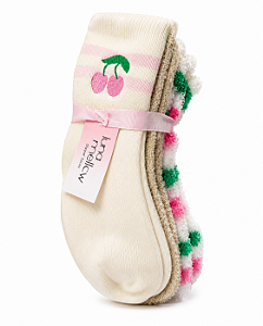 Meias Femininas Luna Mellow Slipper Socks – Kit 3 Pares