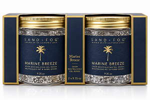Kit Neutralizador de Odores Sand + Fog Marine Breeze Gel Beads – 2 Potes de 9.35 oz