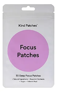 Kind Patches Focus – Adesivos para Foco e Clareza Mental com Lion’s Mane, Ginseng e Complexo B – 30 Unidades