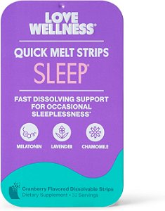 Love Wellness |Suplemento em Tiras de Dissolução Rápida para o Sono - 32 Tiras