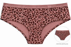 Calcinha Feminina Juicy Couture Algodão Animal Print Cós Elástico – Tam:GG