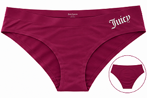 Calcinha Feminina Juicy Couture Sem Costura Bordô– Tam:M