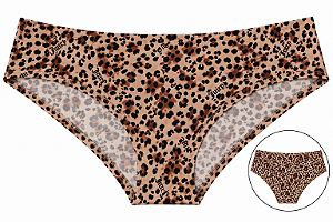 Calcinha Feminina Juicy Couture Sem Costura Animal Print – Tam:G