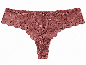 Calcinha Juicy Couture Renda Fio Marrom  - Tam:P