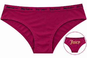 Calcinha Feminina Juicy Couture Algodão com Costura Roxa– Tam:M