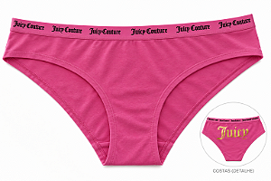 Calcinha Feminina Juicy Couture Algodão com Costura Rosa– Tam:M