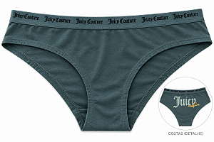 Calcinha Feminina Juicy Couture Algodão com Costura Verde – Tam:M