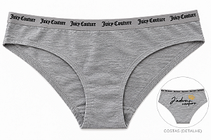 Calcinha Feminina Juicy Couture Algodão com Costura Cinza – Tam:M