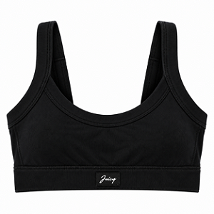 Top Esportivo Feminino Juicy Couture Preto com Bojo - Tam:M