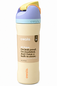 Garrafa Térmica Owala FreeSip 710 ml – Bege e Lilás