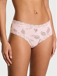 Calcinha VSFS 26 Asas Rosa e renda Cotton Lace-Waist Victória's Secret - Tam:G