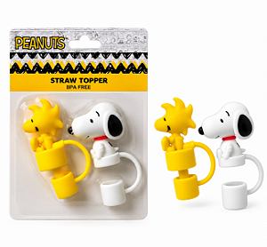 Kit Protetor de Canudo Snoopy e Woodstock – Peanuts | 2 Peças
