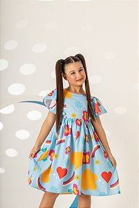 VESTIDO XADREZ AZUL CEREJINHABy Bella Moda Bebê