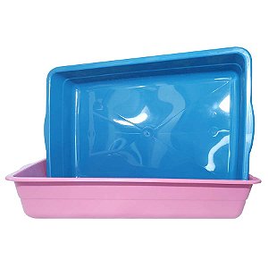 Bandeja Higiênica Rosa YanPet Para Gatos