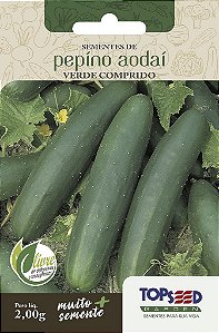 Sementes de Pepino Aodai Verde Comprido Topseed